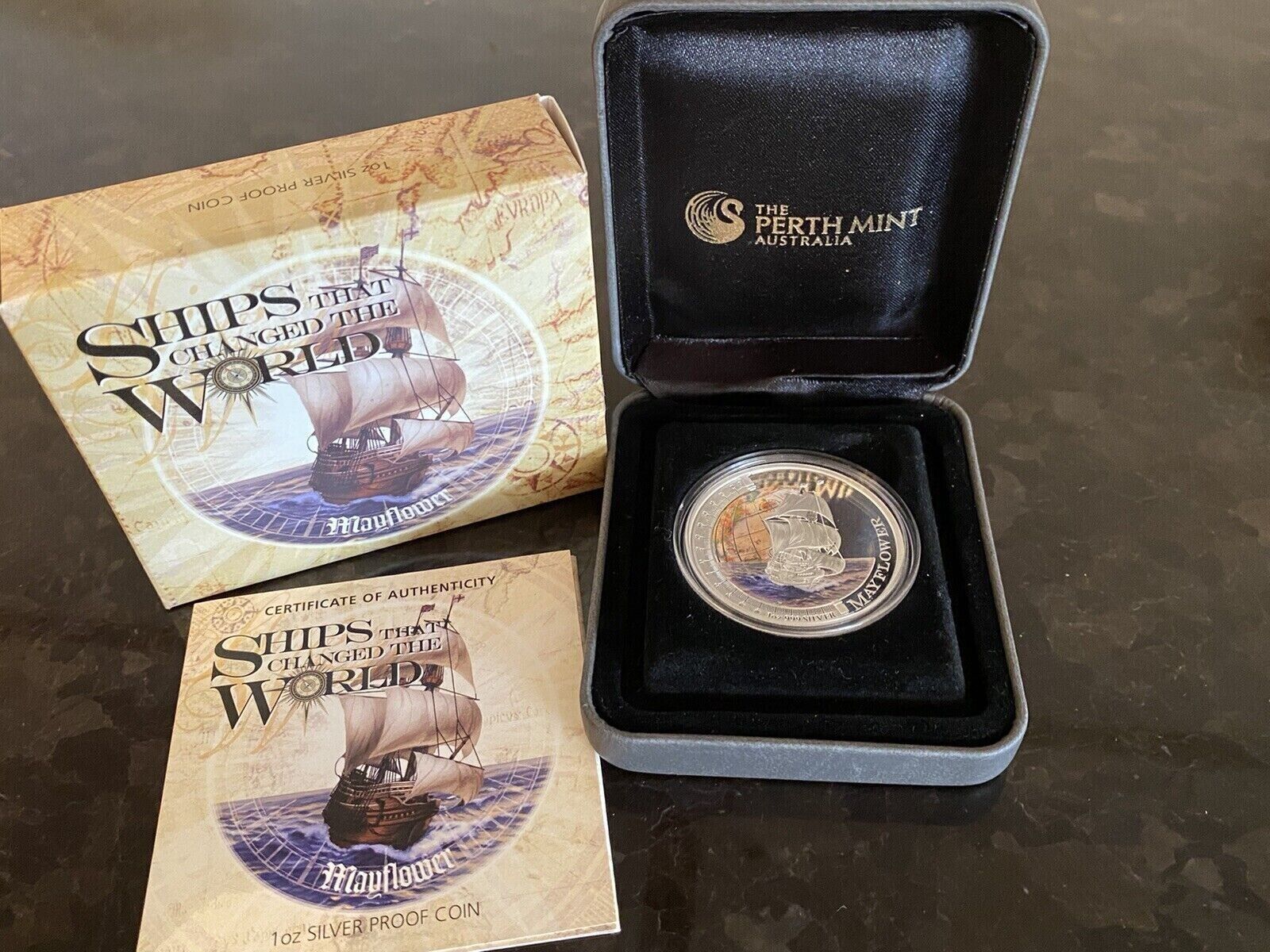 1 Oz Silver Coin 2012 $1 Tuvalu Ships That Changed the World - Mayflower-classypw.com-5