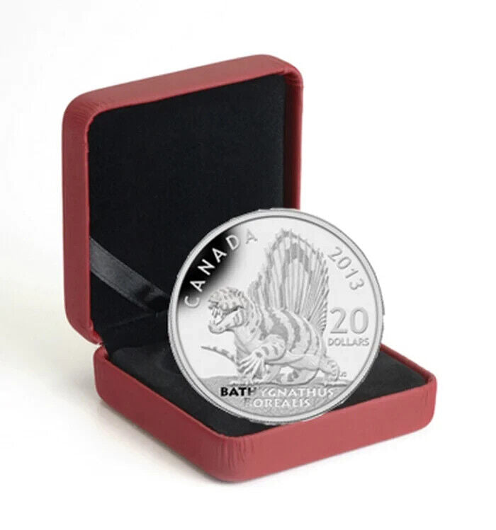 1 Oz Silver Coin 2013 Canada $20 Canadian Dinosaurs Bathygnathus Borealis-classypw.com-4