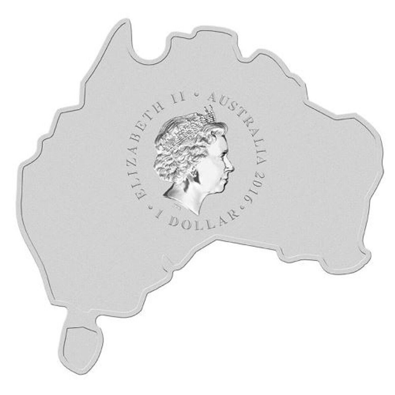 1 Oz Silver Coin 2016 $1 Australia Australian Map Shaped Coin - Dingo-classypw.com-2
