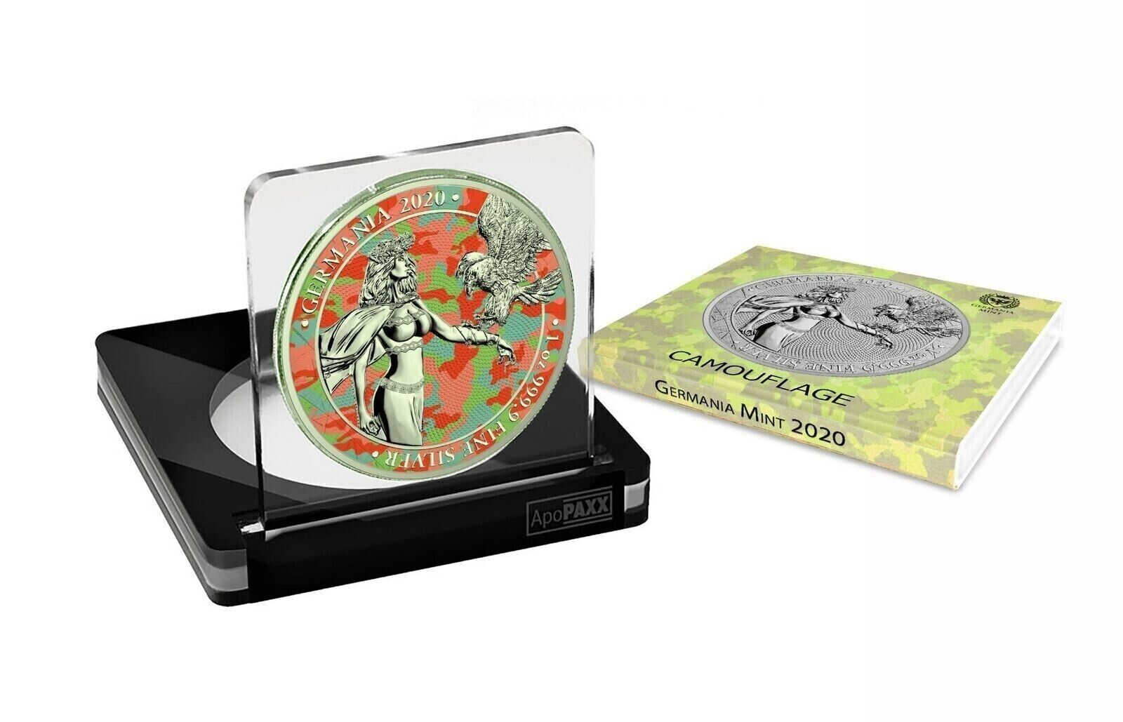 1 Oz Silver Coin 2020 5 Mark Germania Camouflage Edition - Apennines-classypw.com-3