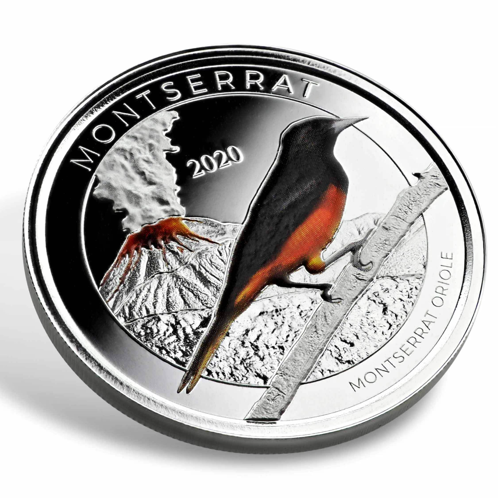 1 Oz Silver Coin 2020 EC8 Montserrat $2 Scottsdale Mint Color Proof - Oriole-classypw.com-3
