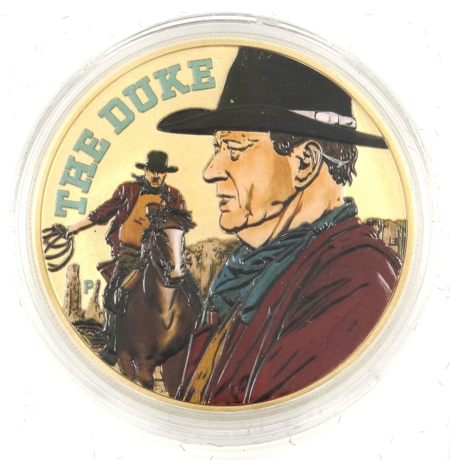 1 Oz Silver Coin 2020 Tuvalu $1 The Duke John Wayne Colorized Coin Red