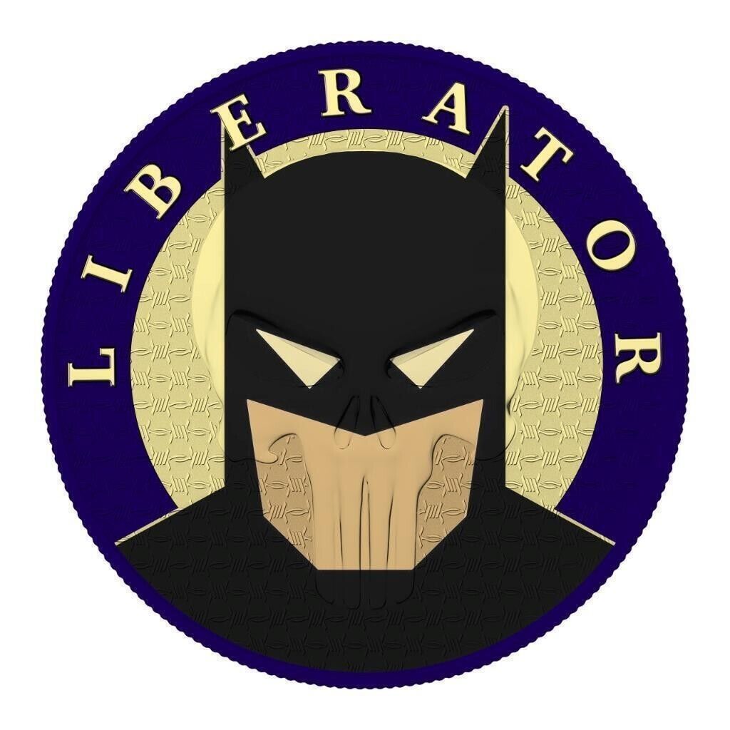 1 Oz Silver Coin 2021 Liberator Skull One Soul Superheroes - Batman-classypw.com-1