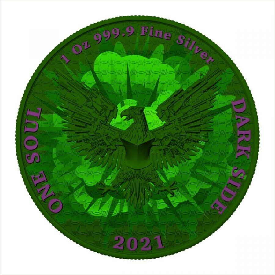1 Oz Silver Coin 2021 Liberator Skull One Soul Superheroes - The Incredible Hulk-classypw.com-2
