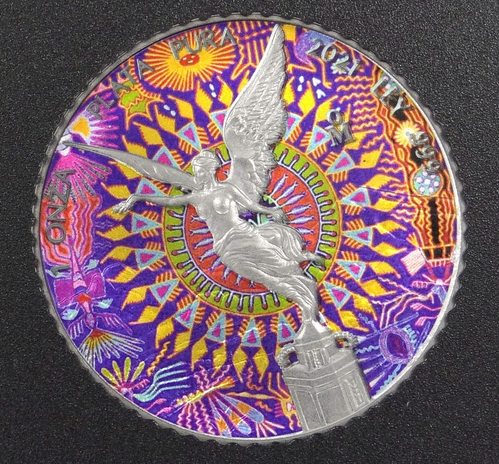 1 Oz Silver Coin 2021 Mexico Libertad Huichol Art Silver Coin #2-classypw.com-1