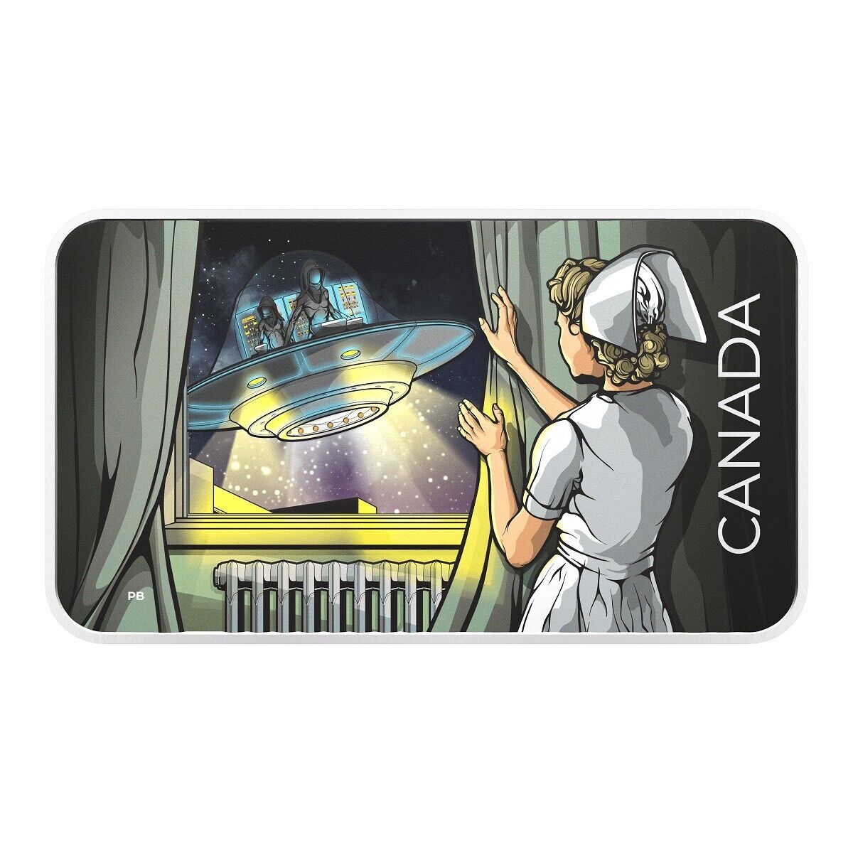 1 Oz Silver Coin 2023 $20 Canada's Unexplained Phenomena Duncan Incident UFO UV-classypw.com-1