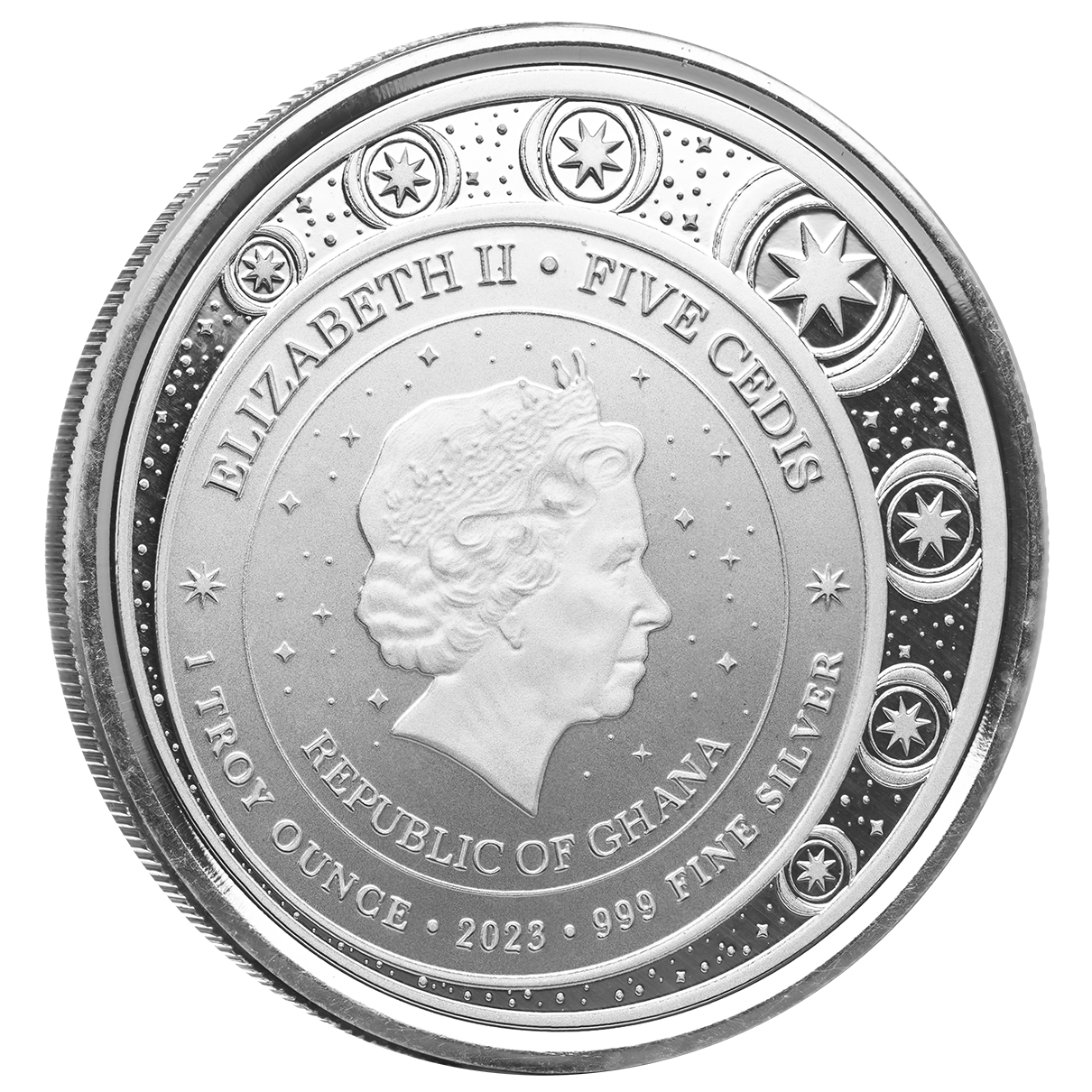1 Oz Silver Coin 2023 Ghana 5 Cedis Unicorn Jubilee Color - Pink Certi-lock-classypw.com-5
