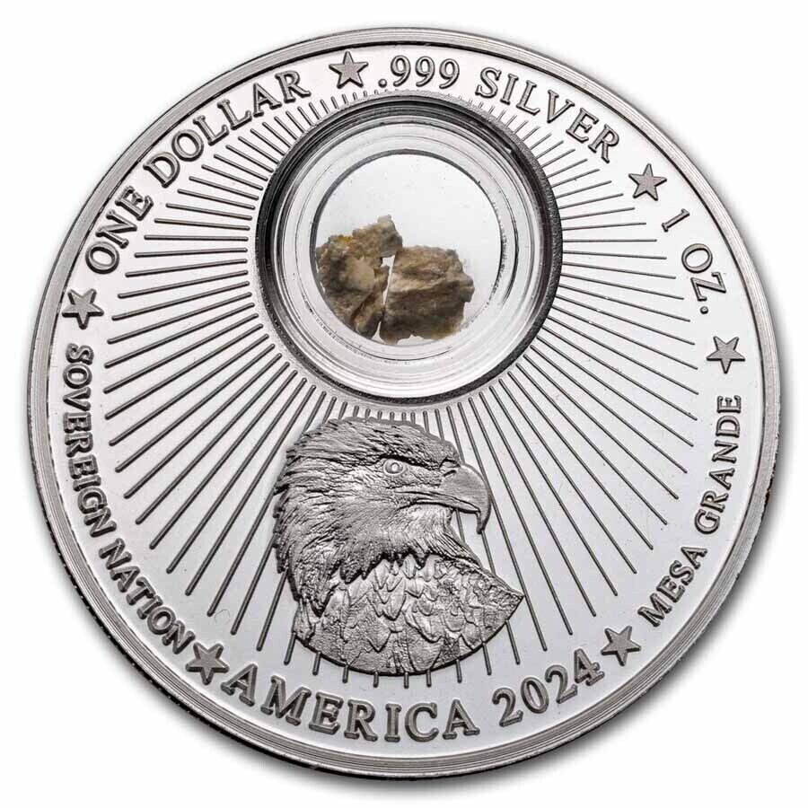 1 Oz Silver Coin 2024 Mesa Grande In the Footsteps of Jesus Tomb Jerusalem Stone-classypw.com-1