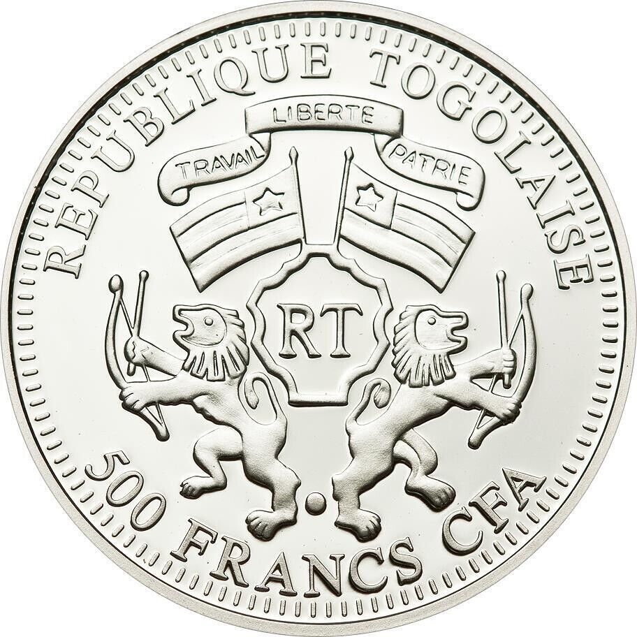 1/2 Oz Silver Coin 2011 Togo 500 Francs Greatest She Warriors - Saint Olga-classypw.com-2