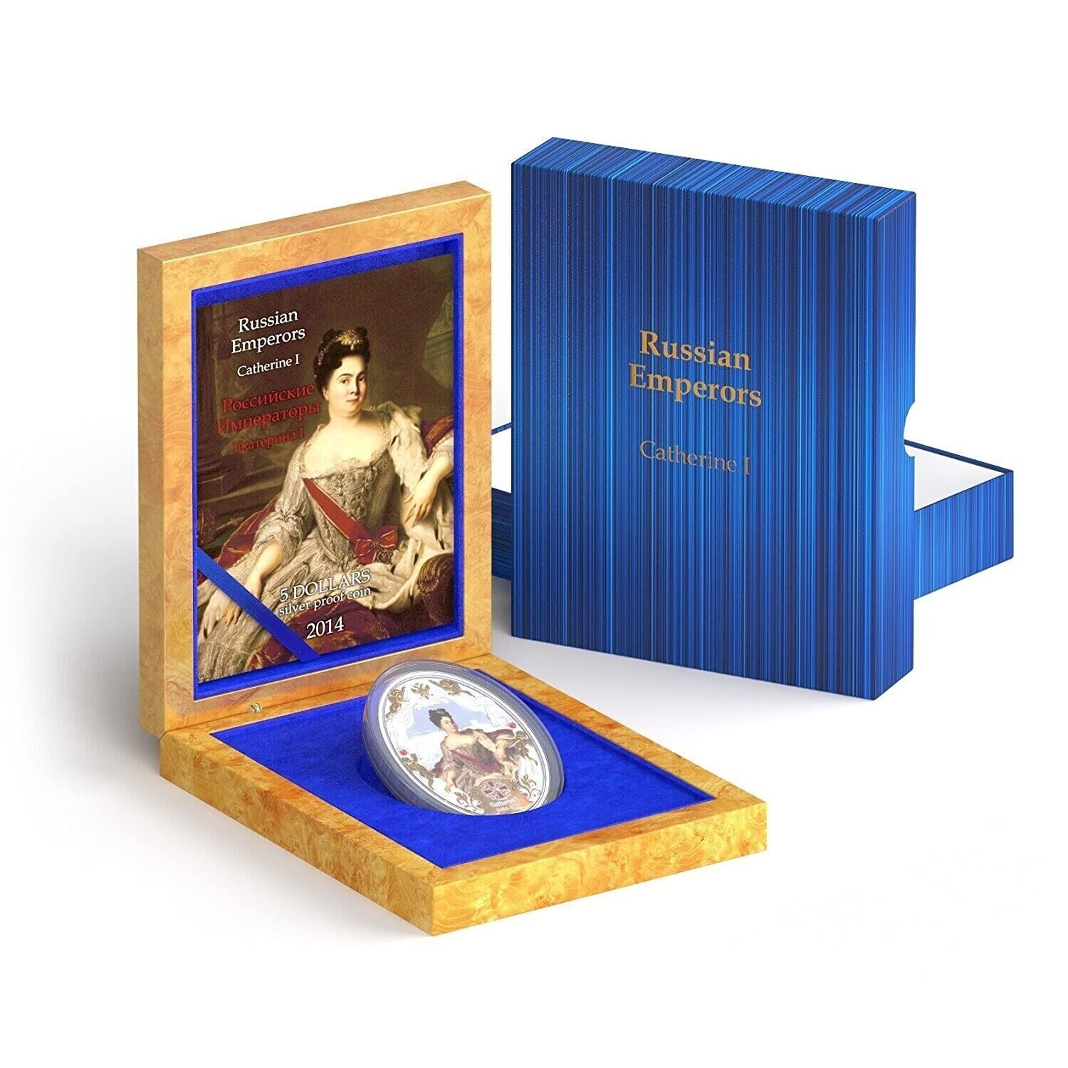 2 Oz Silver Coin 2014 Niue $5 Russian Emperors Proof Coin - Catherine I-classypw.com-1