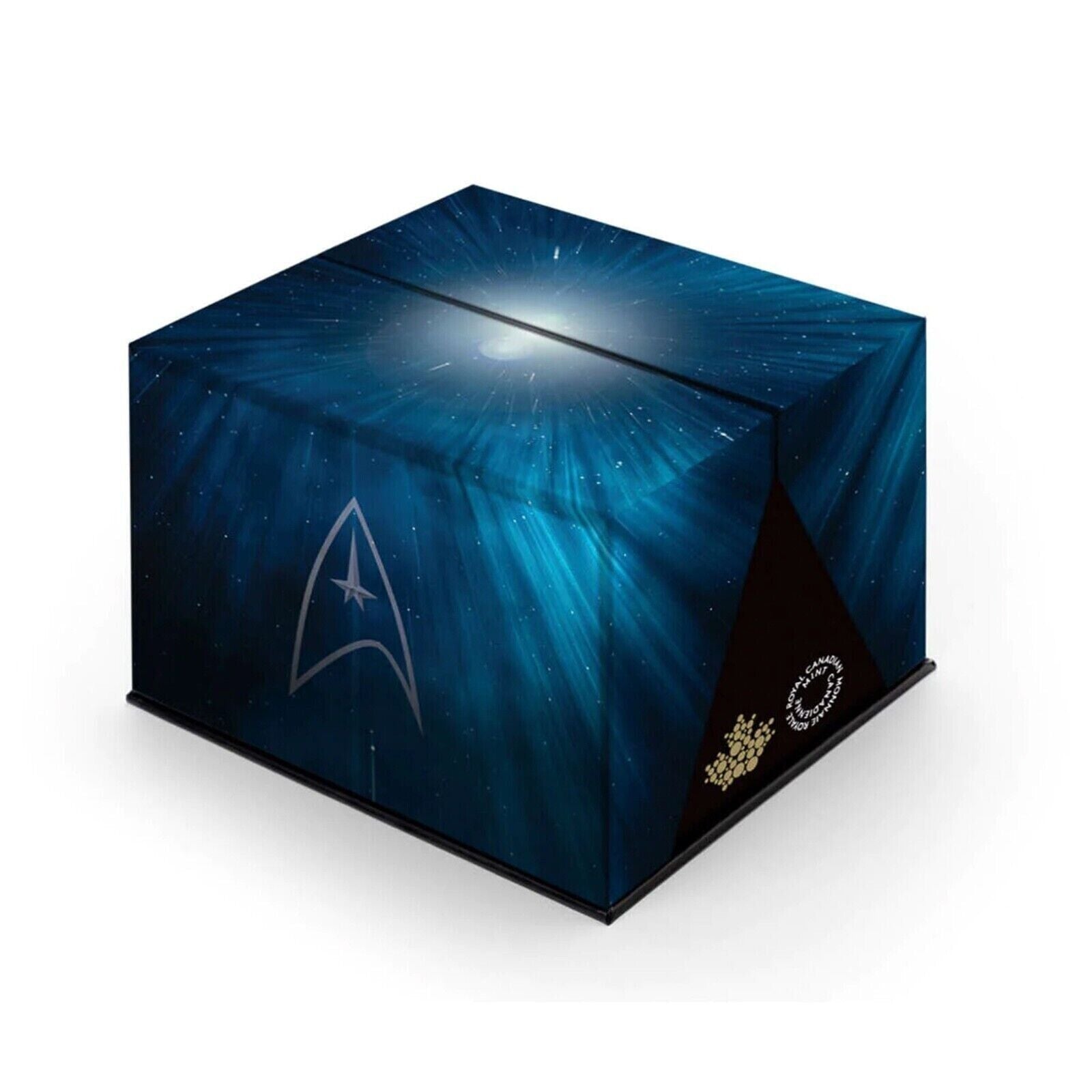 2 Oz Silver Coin 2017 $30 Canada Star Trek Five Captains Picard Kirk Glow Dark