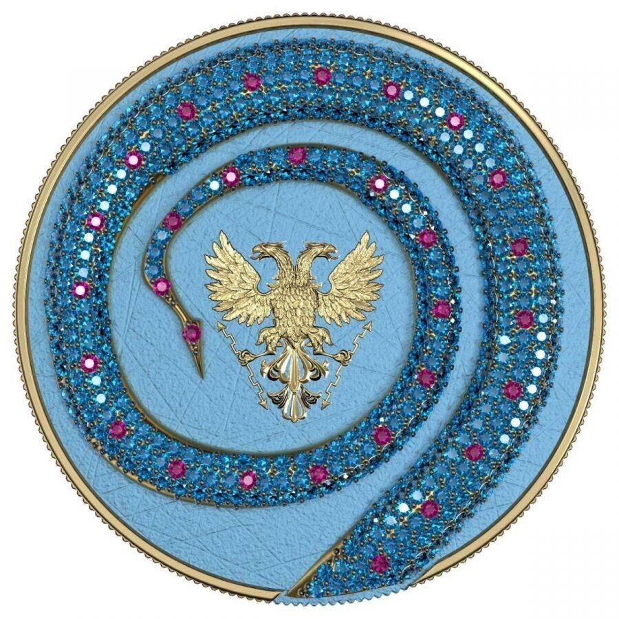 2 X 1 Oz Silver Coin 2020 5 Mark Fafnir Set - Pink Blue Crystals-classypw.com-10