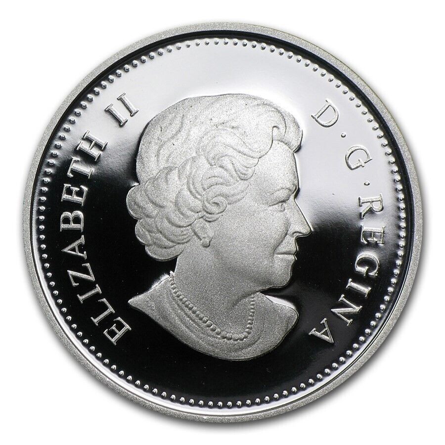 25.3g Silver Coin 2009 Canada $8 Sterling Maple of Wisdom Swarovski Dragon-classypw.com-1