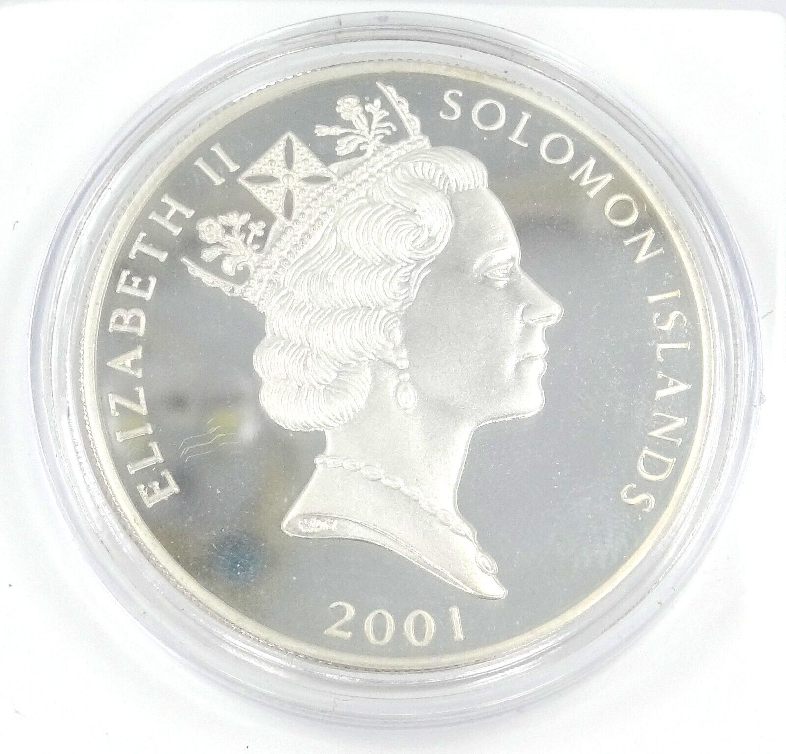 25g Silver Coin 2001 $5 Solomon Islands Marine Life Protection Fish-classypw.com-2