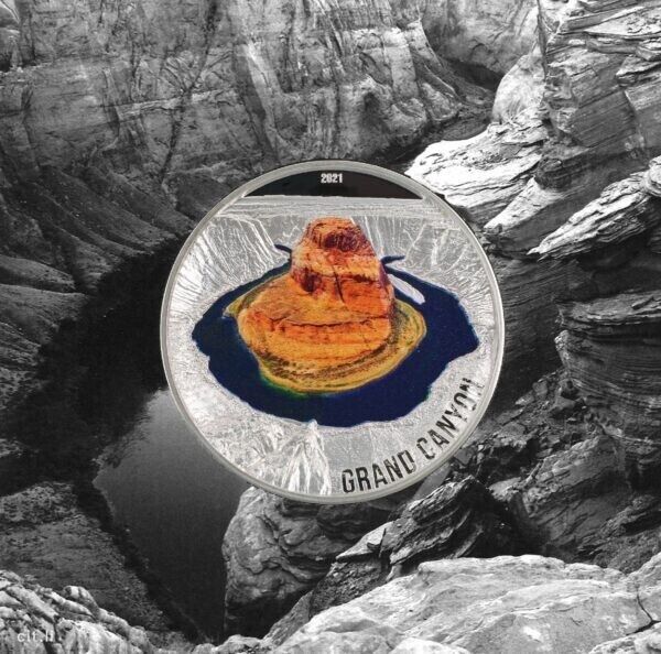 3 Oz Silver Coin 2021 Palau $20 7 Natural Wonders Grand Canyon Ultra High Relief-classypw.com-3