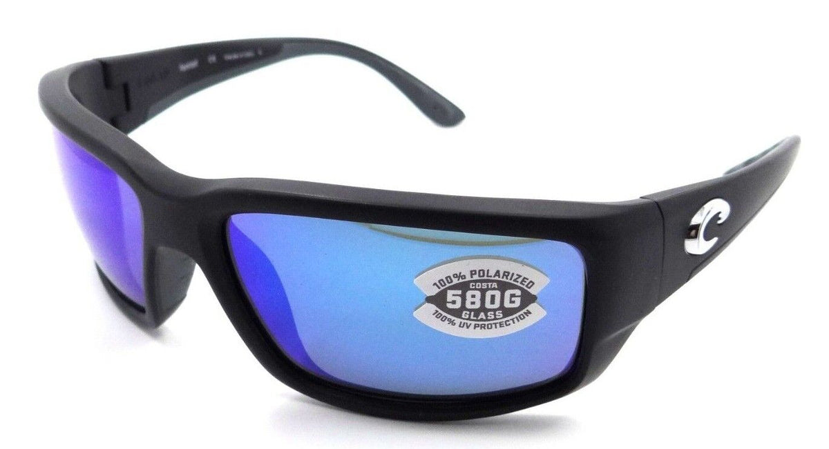 Costa Del Mar Sunglasses Fantail 59-14-127 Matte Black / Blue Mirror 580G Glass-0097963477277-classypw.com-1