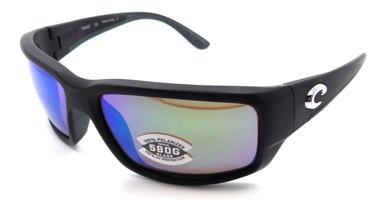 Costa Del Mar Sunglasses Fantail 59-14-127 Matte Black / Green Mirror 580G Glass-0097963477314-classypw.com-1