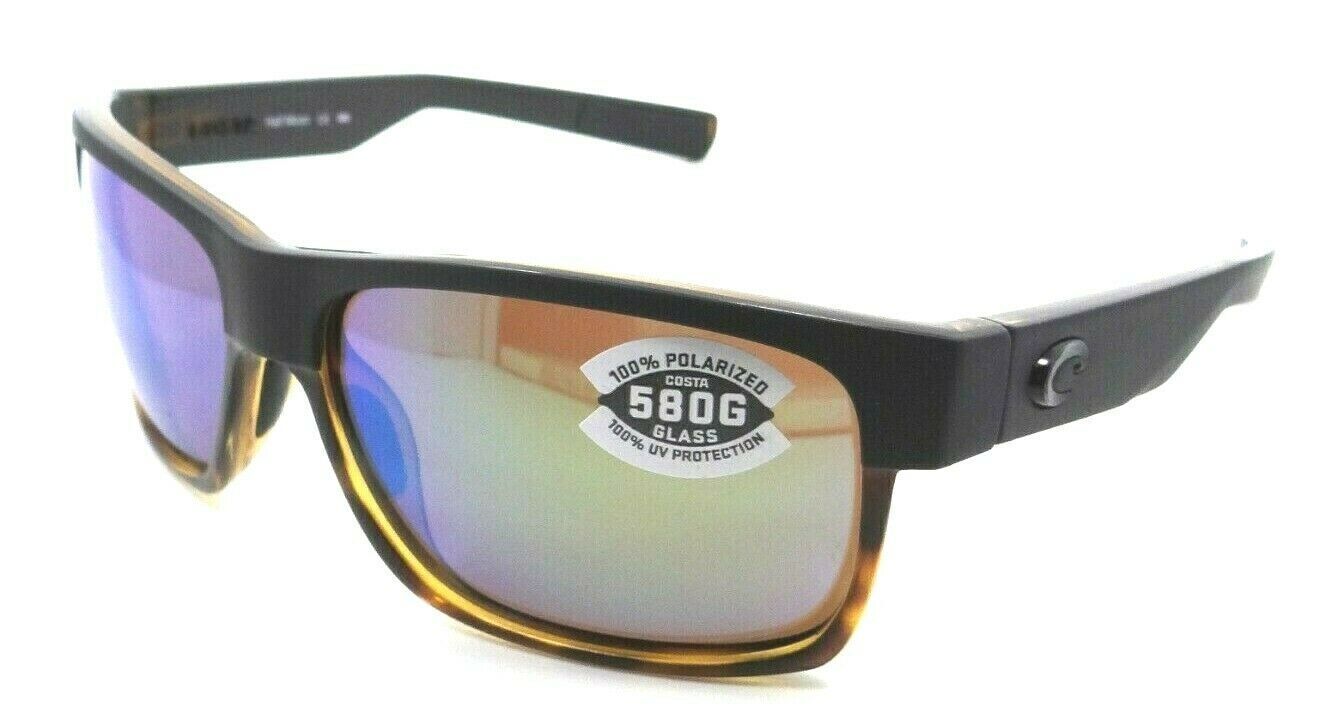 Costa Del Mar Sunglasses Half Moon MT Black - Sh Tort / Green Mirror 580G Glass-0097963665070-classypw.com-1