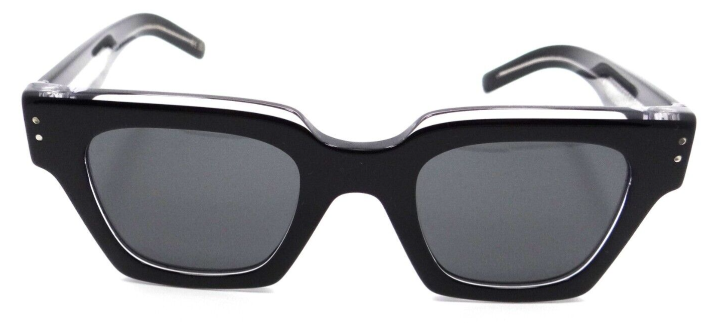 Dolce & Gabbana Sunglasses DG4413 675/R5 48-23-145 Black on Crystal / Grey Italy