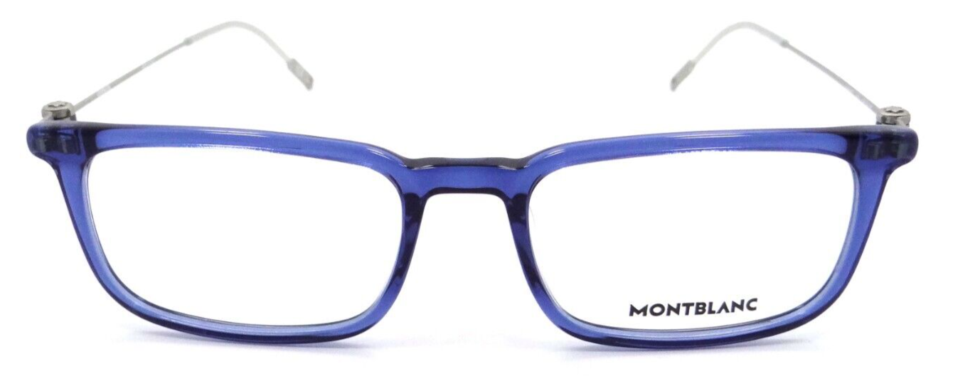 Montblanc Eyeglasses Frames MB0052O 004 53-19-145 Blue / Silver Made in Italy-889652249933-classypw.com-1