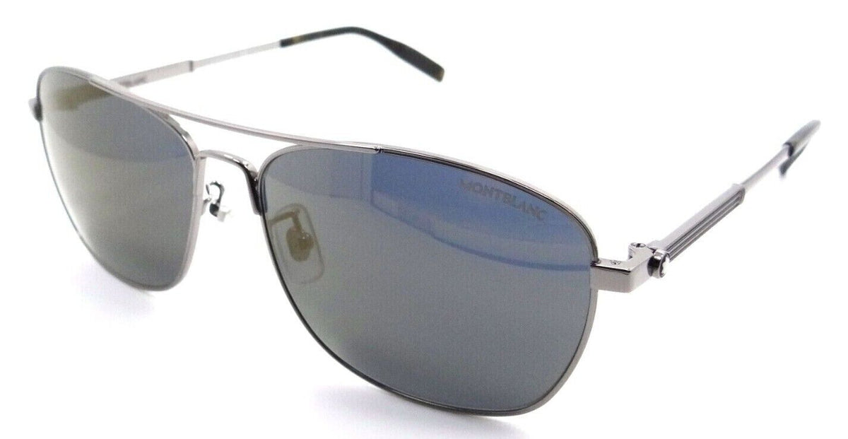 Montblanc Sunglasses MB0026S 009 61-16-150 Ruthenium / Gold Mirror Made in Italy-889652229256-classypw.com-1