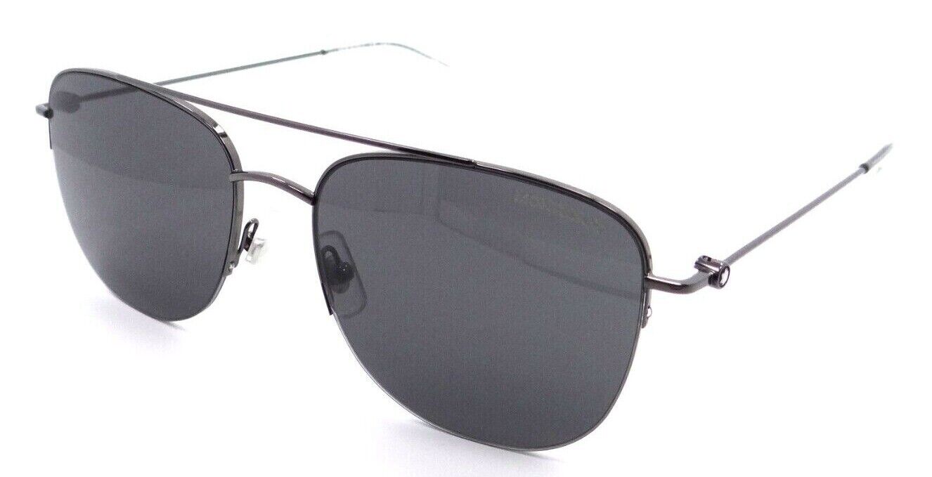 Montblanc Sunglasses MB0096S 001 56-18-145 Ruthenium / Grey Made in Italy-889652280004-classypw.com-1