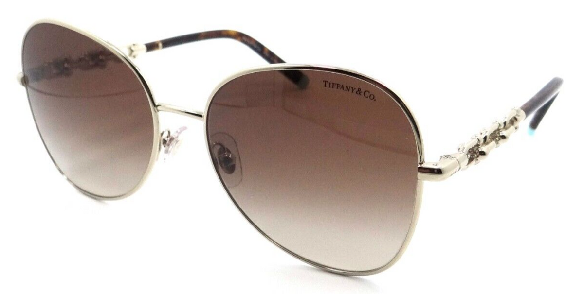 Tiffany &amp; Co Sunglasses TF 3086 60213B 57-17-140 Pale Gold / Brown Gradient-8056597751872-classypw.com-1