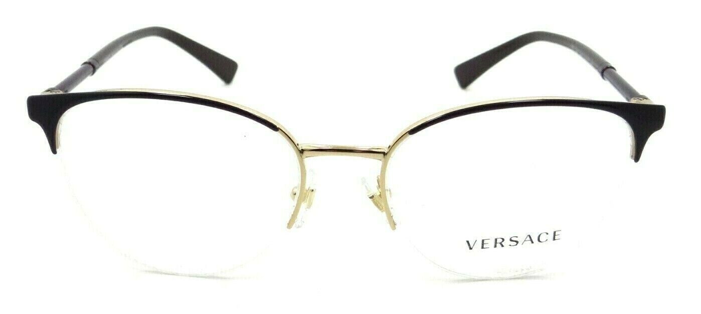 Versace Eyeglasses Frames VE 1247 1418 52-17-140 Eggplant Violet / Gold Italy-8053672979381-classypw.com-1