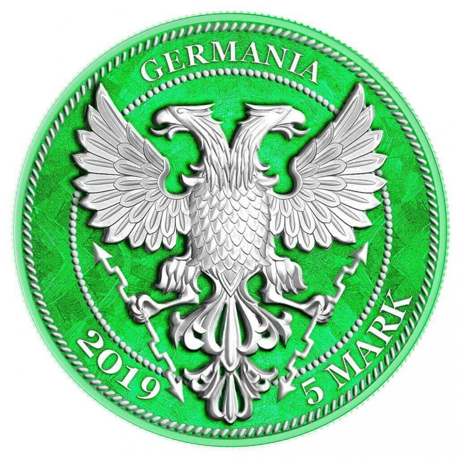 1 Oz Silver Coin 2019 5 Mark Germania Oak Leaf 12 Month Series - April-classypw.com-3