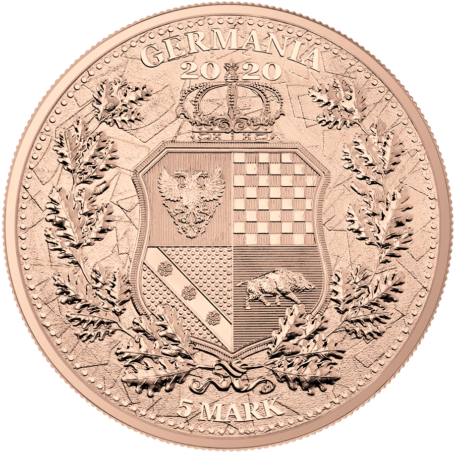 1 Oz Silver Coin 2020 5 Mark Italia & Germania Allegories - Flags Silver Round-classypw.com-2