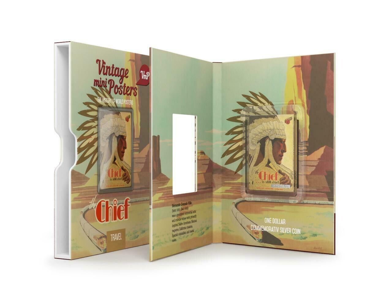 1/2 Oz Silver Coin 2015 Niue $1 Vintage Mini Posters The Chief only 1000 Made-classypw.com-7