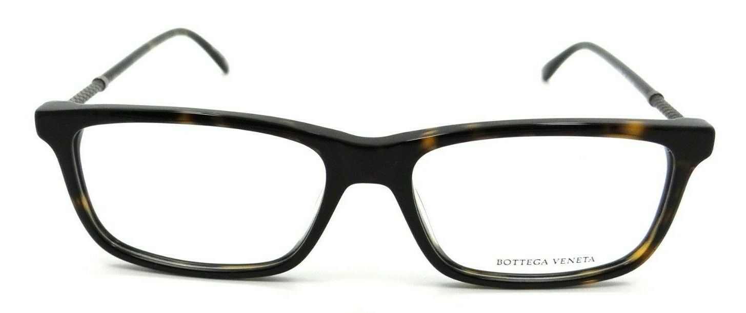 Bottega Veneta Eyeglasses Frames BV0135O 006 55-17-145 Havana / Silver Italy-889652086262-classypw.com-1