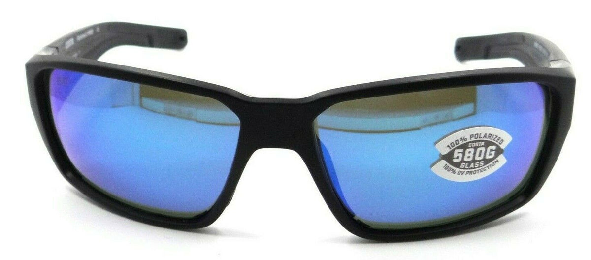 Costa Del Mar Sunglasses Fantail Pro 60-15-120 Matte Black / Blue Mirror 580G-0097963887427-classypw.com-2