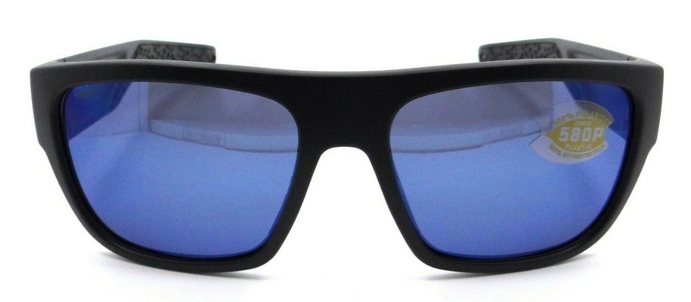 Costa Del Mar Sunglasses Sampan 58-17-136 Matte Black / Blue Mirror 580P-0097963837835-classypw.com-2