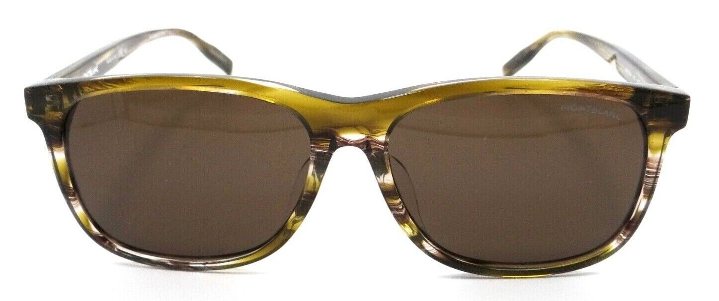 Montblanc Sunglasses MB0013SA 002 58-16-155 Havana / Brown Made in Italy-889652209340-classypw.com-1