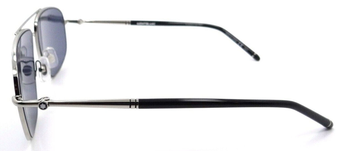 Montblanc Sunglasses MB0069S 005 60-13-145 Silver / Blue Made in Japan-889652249896-classypw.com-3