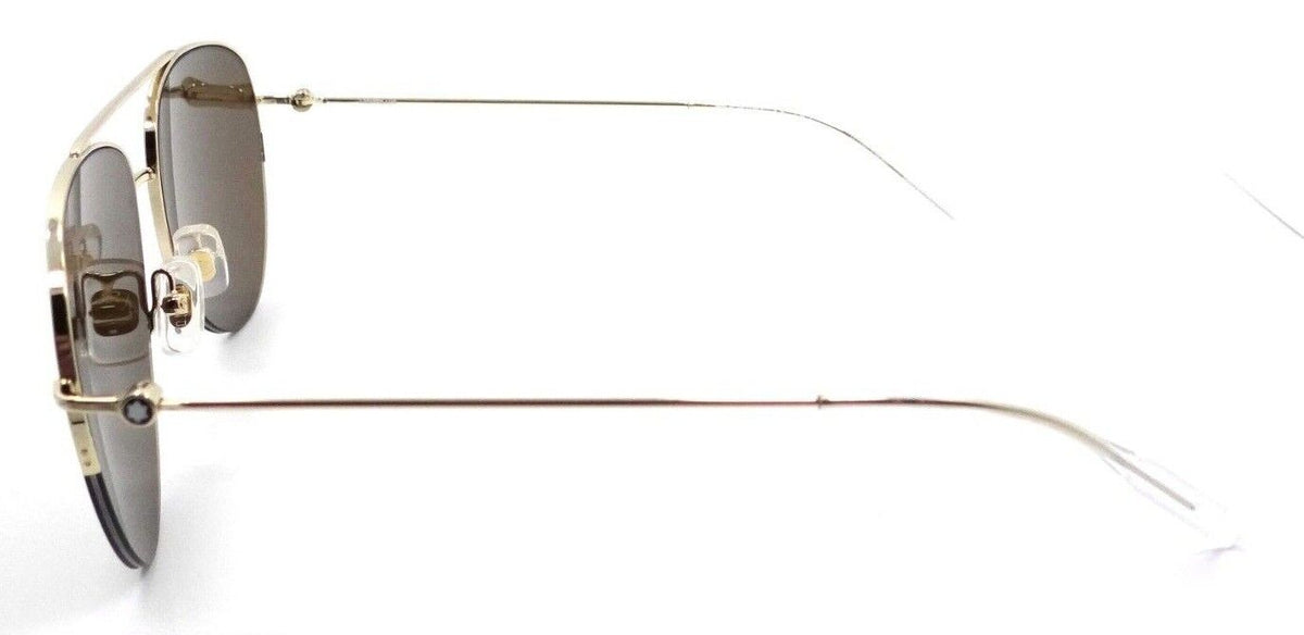 Montblanc Sunglasses MB0074S 003 59-16-145 Gold / Brown Made in Italy-889652249926-classypw.com-3