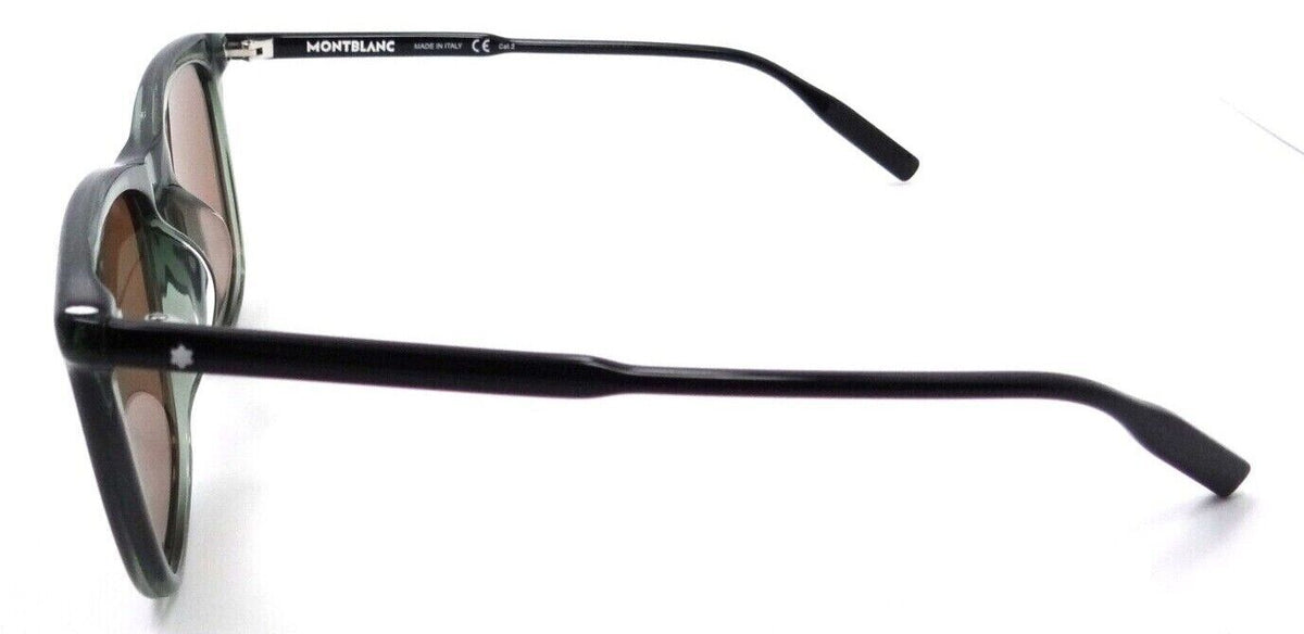 Montblanc Sunglasses MB0080SK 004 56-19-145 Green - Black / Brown Made in Italy-889652253053-classypw.com-3