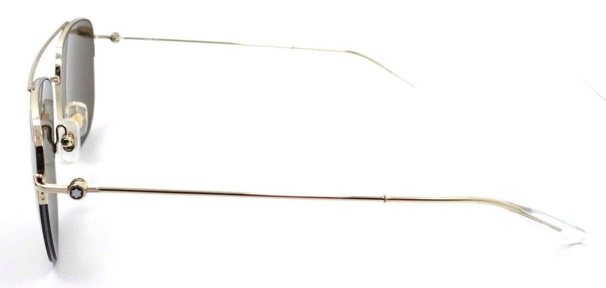 Montblanc Sunglasses MB0096S 003 56-18-145 Gold / Brown Made in Italy-889652280424-classypw.com-3