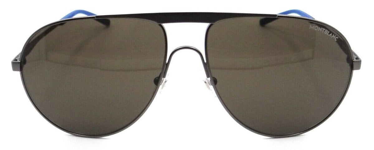 Montblanc Sunglasses MB0119S 002 61-15-145 Ruthenium / Brown Made in Italy-889652305417-classypw.com-2
