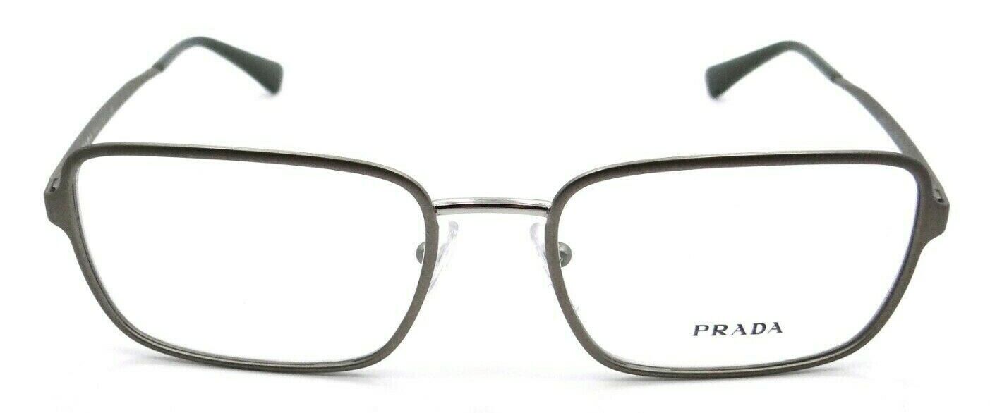 Prada Eyeglasses Frames PR 57XV VIX-1O1 54-18-145 Matte Silver Made in Italy-8056597138116-classypw.com-1