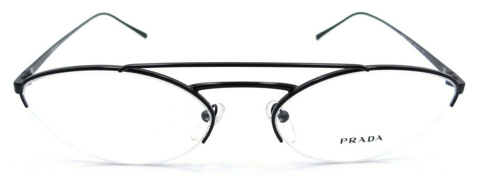 Prada Eyeglasses Frames PR 62VV 1AB-1O1 57-19-140 Shiny Black Made in Italy-8056597038232-classypw.com-1
