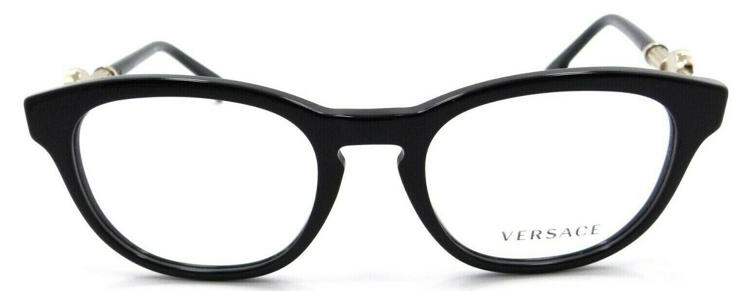 Versace Eyeglasses Frames VE 3310 GB1 52-20-140 Black Made in Italy-8056597525237-classypw.com-1