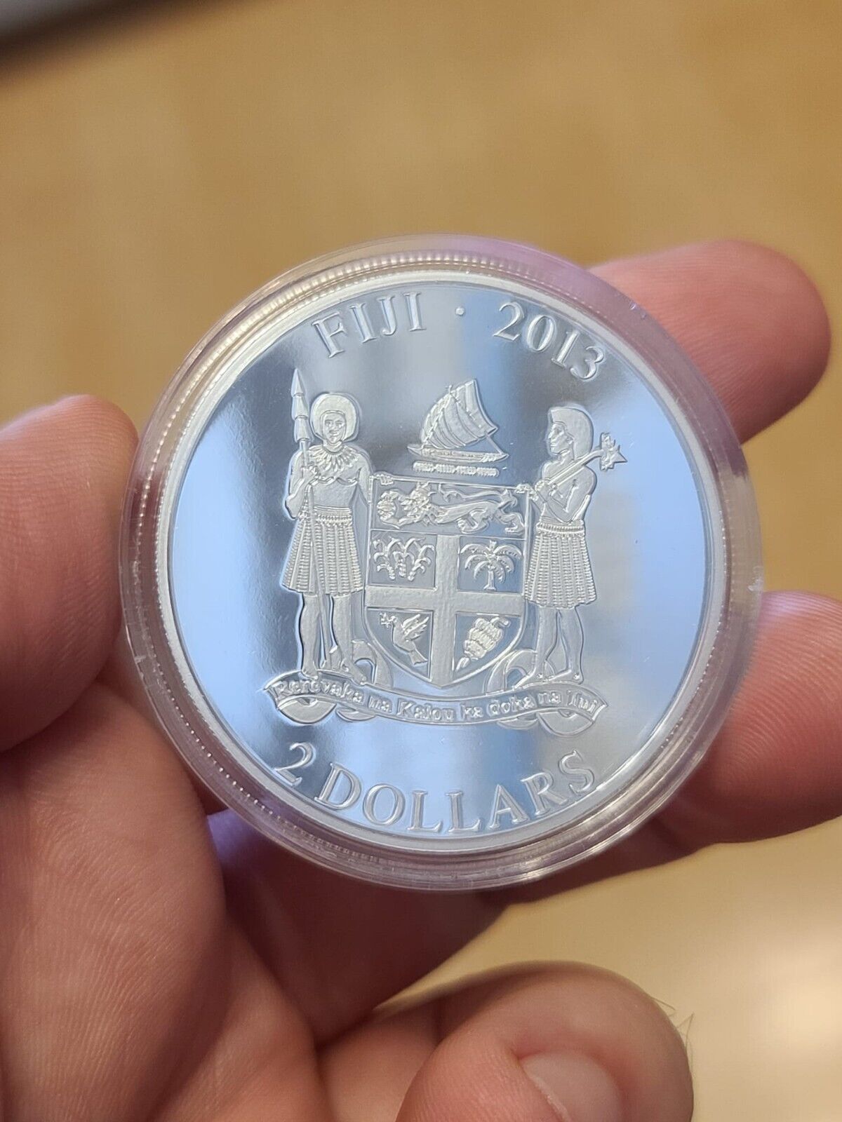 1 Oz Silver Coin 0.999 2013 $2 Fiji Dogs &amp; Cats - Fluffy Cat with stone - Somali-classypw.com-7