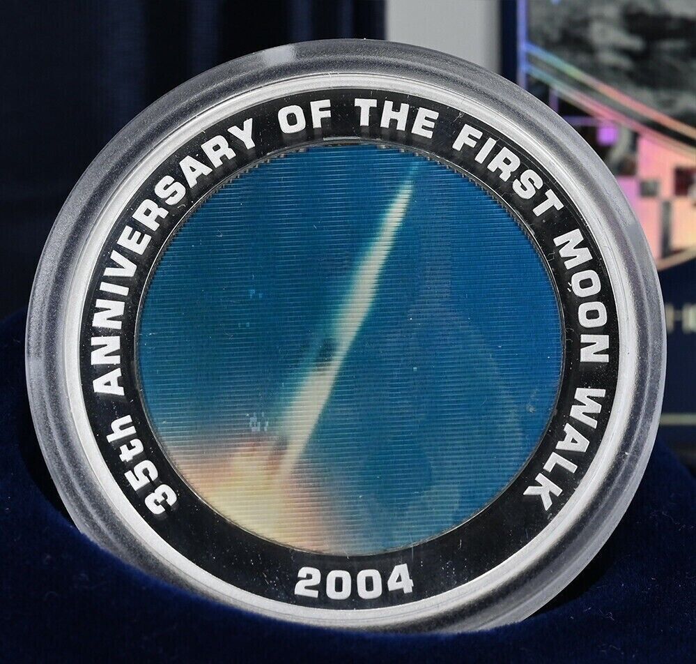 1 Oz Silver Coin 2004 $1 Australia 35th Anniversary First Moon Walk Kodak Image-classypw.com-5