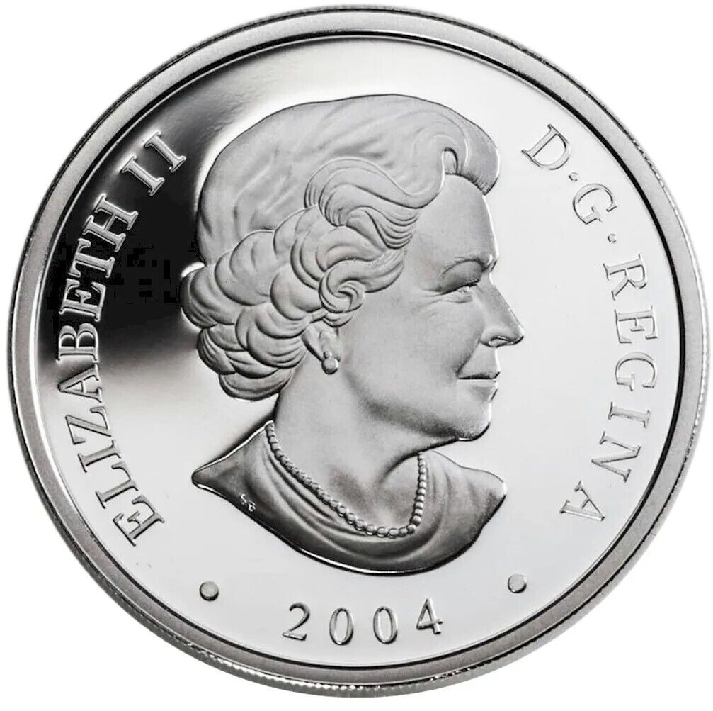 1 Oz Silver Coin 2004 Canada $20 Natural Wonders Aurora Borealis Hologram-classypw.com-3