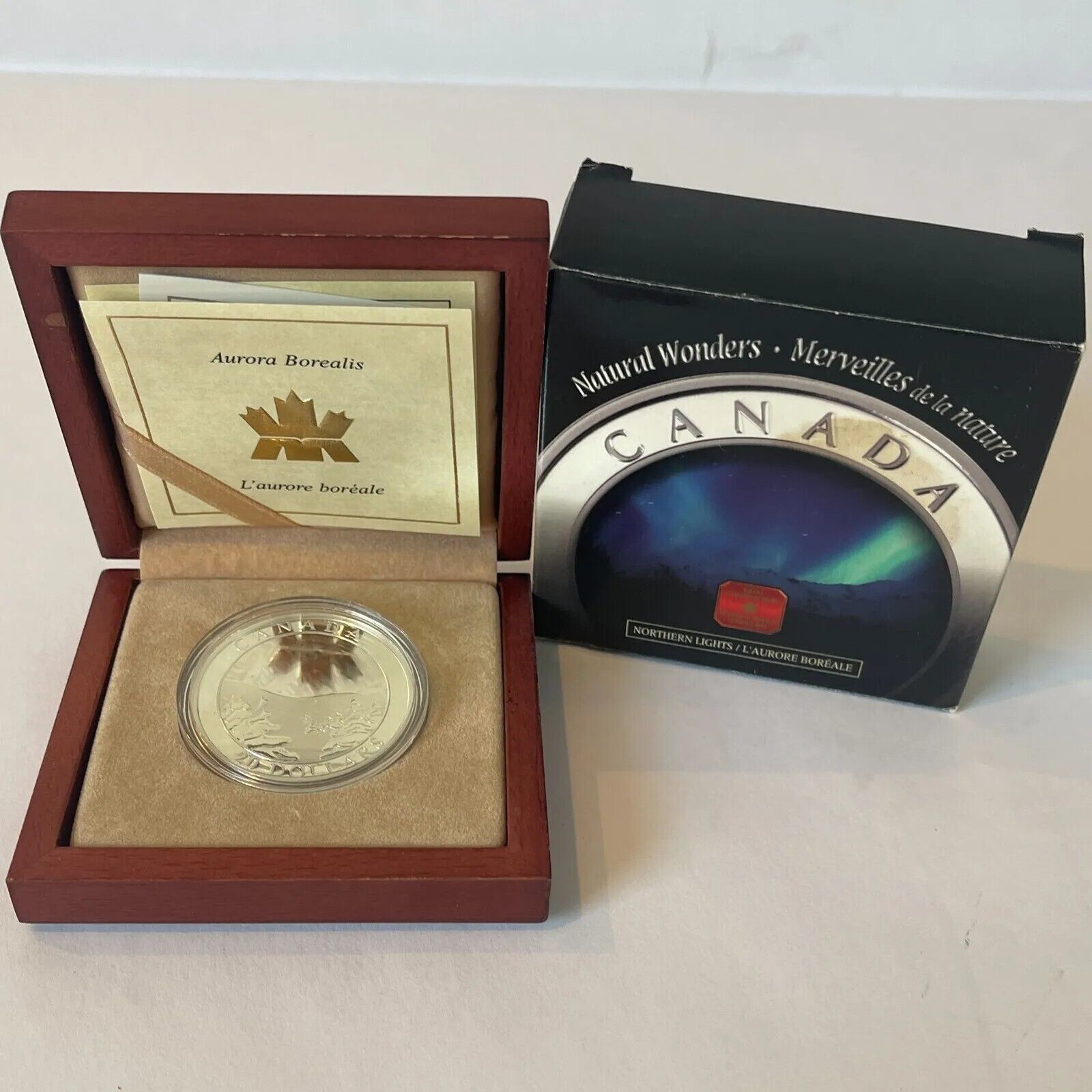 1 Oz Silver Coin 2004 Canada $20 Natural Wonders Aurora Borealis Hologram-classypw.com-6