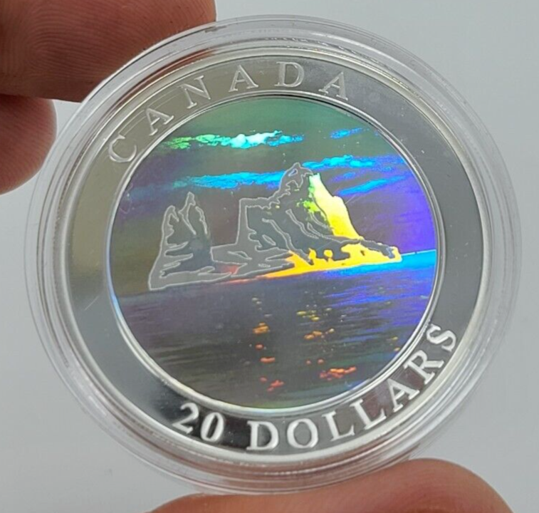 1 Oz Silver Coin 2004 Canada $20 Natural Wonders Iceberg Hologram