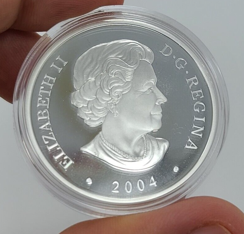 1 Oz Silver Coin 2004 Canada $20 Natural Wonders Iceberg Hologram