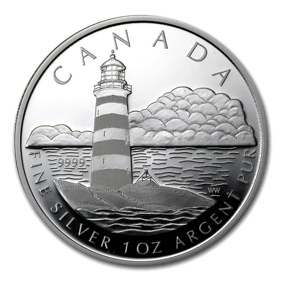 1 Oz Silver Coin 2004 Canada $20 Proof Sambro Island Lighthouse-classypw.com-1